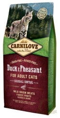 Carnilove Cat Duck & Pheasant Hairball Control - kaczka i bażant 6kg