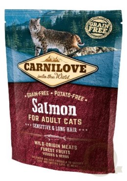 Carnilove Cat Salmon Sensitive & Long Hair - łosoś 400g