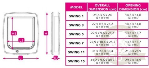 Ferplast Swing 3 Drzwiczki brązowe [72102012]