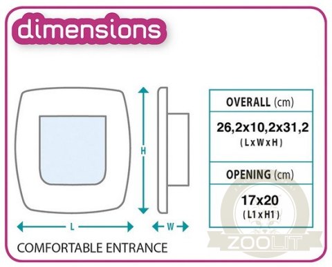 Ferplast Swing 9 Drzwiczki brązowe [72105012]