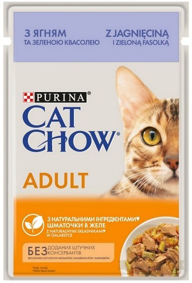 Purina Cat Chow Jagnięcina i zielona fasolka saszetka 85g Purina Cat Chow Jagnięcina i zielona fasolka saszetka 85g