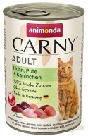 Animonda Carny Adult Kurczak, Indyk + Królik puszka 400g