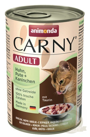 Animonda Carny Adult Kurczak, Indyk + Królik puszka 400g Animonda Carny Adult Kurczak, Indyk + Królik puszka 400g