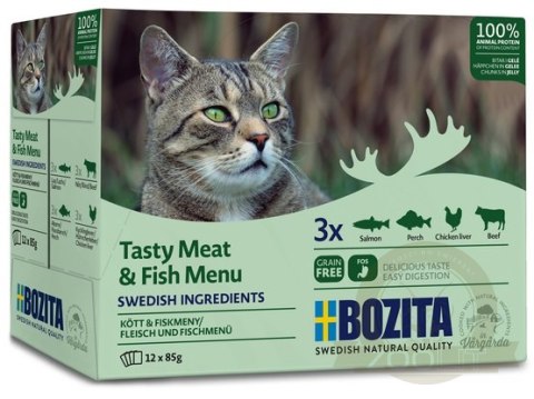 Bozita Cat Multibox z mięsem i rybą w galaretce saszetki 12x85g Bozita Cat Multibox z mięsem i rybą w galaretce saszetki 12x85g