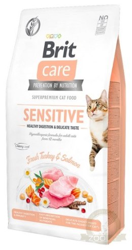 Brit Care Cat Grain Free Sensitive Healthy Digestion & Delicate Taste 2kg