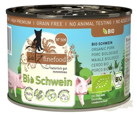 Catz Finefood Bio N.509 Wieprzowina puszka 200g Catz Finefood Bio N.509 Wieprzowina puszka 200g