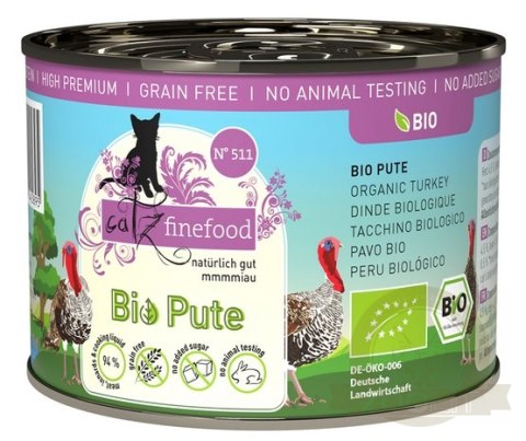 Catz Finefood Bio N.511 Indyk puszka 200g Catz Finefood Bio N.511 Indyk puszka 200g