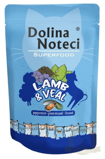 Dolina Noteci Superfood Kot Jagnięcina i cielęcina saszetka 85g Dolina Noteci Superfood Kot Jagnięcina i cielęcina saszetka 85g