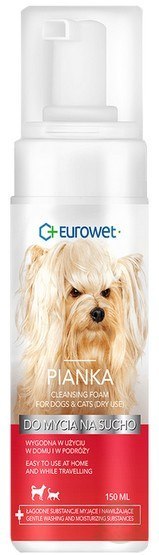 Eurowet Szampon do mycia na sucho - pianka 150ml Eurowet Szampon do mycia na sucho - pianka 150ml
