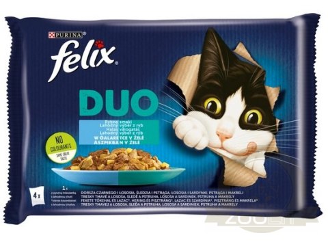 Felix Fantastic Duo Uczta Oceanu galaretka saszetki 4x85g Felix Fantastic Duo Uczta Oceanu galaretka saszetki 4x85g