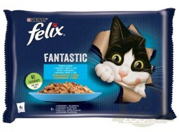 Felix Fantastic Rybne Smaki łosoś/gładzica w galaretce saszetki 4x85g