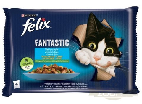 Felix Fantastic Rybne Smaki z warzywami w galaretce saszetka 4x85g Felix Fantastic Rybne Smaki z warzywami w galaretce saszetka 4x85g