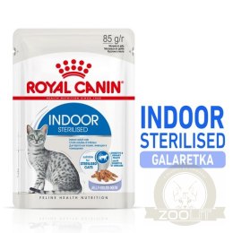 Royal Canin Indoor Sterilised Jelly karma mokra dla kotów dorosłych sterylizowanych, przebywających w domu saszetka 85g