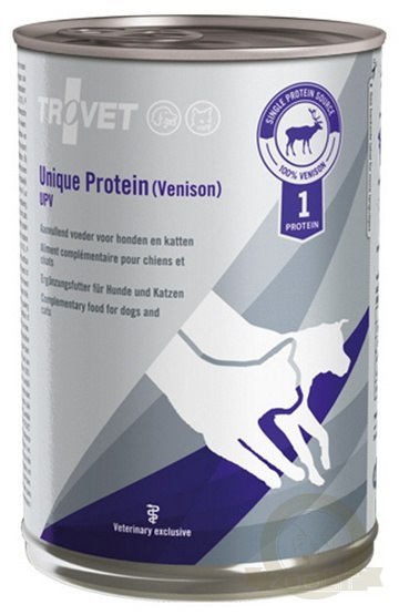 Trovet Unique Protein UPV Dziczyzna dla psa i kota puszka 400g Trovet Unique Protein UPV Dziczyzna dla psa i kota puszka 400g