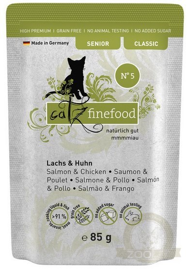 Catz Finefood Classic Senior N.05 Łosoś i kurczak saszetka 85g Catz Finefood Classic Senior N.05 Łosoś i kurczak saszetka 85g