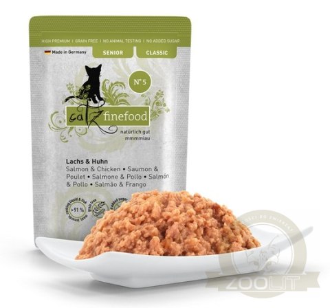 Catz Finefood Classic Senior N.05 Łosoś i kurczak saszetka 85g Catz Finefood Classic Senior N.05 Łosoś i kurczak saszetka 85g