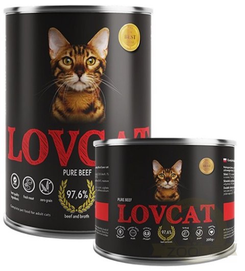 Lovcat Pure Beef puszka 200g Lovcat Pure Beef puszka 200g