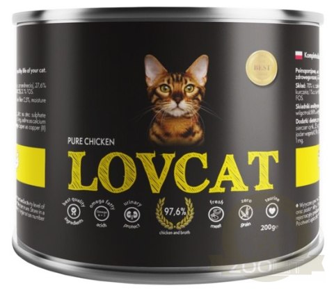 Lovcat Pure Chicken puszka 200g Lovcat Pure Chicken puszka 200g