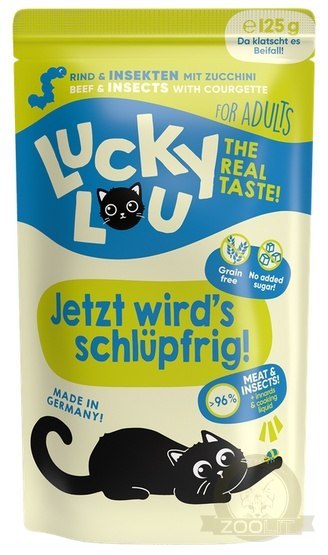 Lucky Lou Lifestage Adult Wołowina i owady saszetka 125g Lucky Lou Lifestage Adult Wołowina i owady saszetka 125g