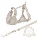 Trixie Szelki ze smyczą Junior 26-34cm jasnoszare [15560]