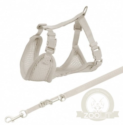 Trixie Szelki ze smyczą Junior 26-34cm jasnoszare [15560]