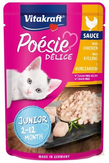 Vitakraft Poesie Deli Sauce Junior kurczak saszetka 85g Vitakraft Poesie Deli Sauce Junior kurczak saszetka 85g