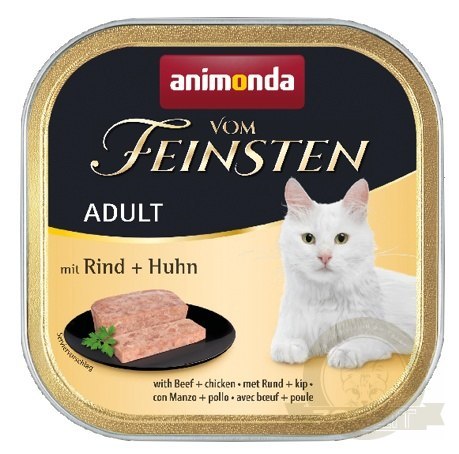 Animonda vom Feinsten Cat Adult Wołowina z Kurczakiem tacka 100g Animonda vom Feinsten Cat Adult Wołowina z Kurczakiem tacka 100g