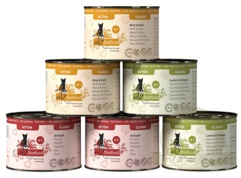 Catz Finefood Classic Kitten Multipack puszki 6x200g Catz Finefood Classic Kitten Multipack puszki 6x200g