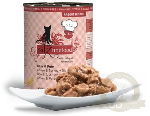 Catz Finefood Ragout N.603 Gęś i Indyk puszka 380g Catz Finefood Ragout N.603 Gęś i Indyk puszka 380g