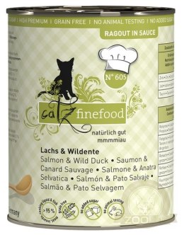 Catz Finefood Ragout N.605 Łosoś i Dzika Kaczka puszka 380g