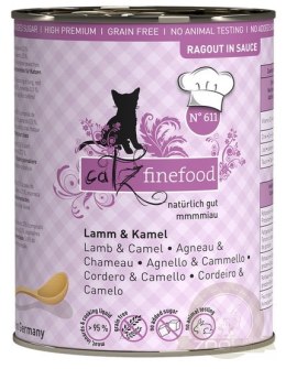 Catz Finefood Ragout N.611 Jagnięcina i Wielbłąd puszka 380g