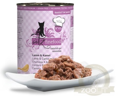 Catz Finefood Ragout N.611 Jagnięcina i Wielbłąd puszka 380g Catz Finefood Ragout N.611 Jagnięcina i Wielbłąd puszka 380g