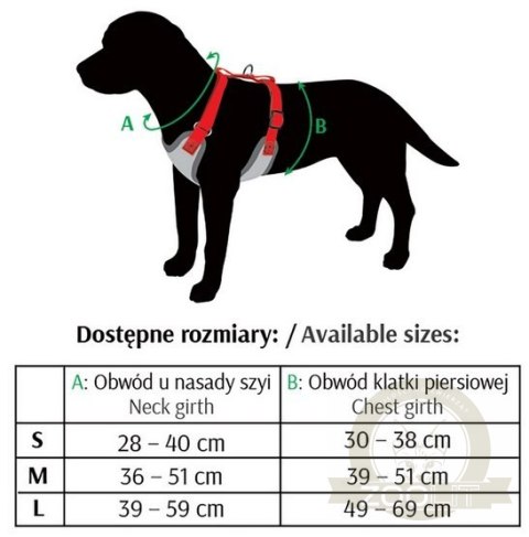 Dingo Szelki bezuciskowe z dwupaskową regulacją M czarne Dingo Szelki bezuciskowe z dwupaskową regulacją M czarne
