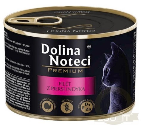Dolina Noteci Premium Kot Filet z piersi indyka puszka 185g Dolina Noteci Premium Kot Filet z piersi indyka puszka 185g