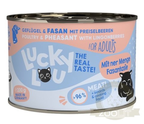 Lucky Lou Lifestage Adult Drób i bażant puszka 200g Lucky Lou Lifestage Adult Drób i bażant puszka 200g