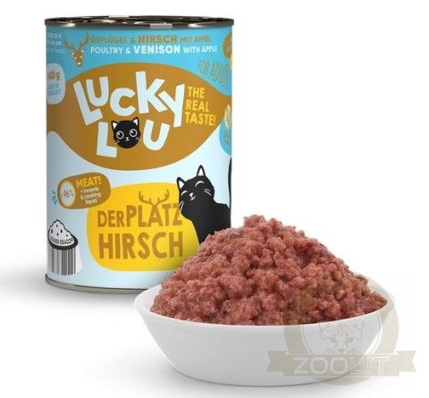 Lucky Lou Lifestage Adult Drób i jeleń puszka 400g Lucky Lou Lifestage Adult Drób i jeleń puszka 400g
