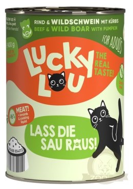 Lucky Lou Lifestage Adult Wołowina i dzik puszka 400g