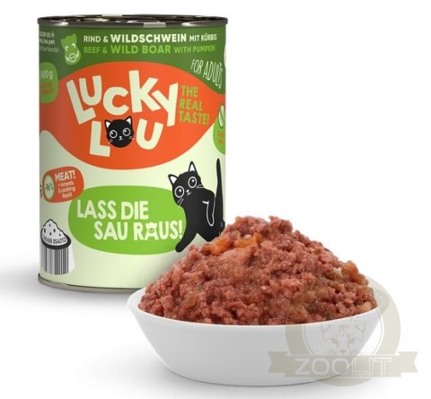 Lucky Lou Lifestage Adult Wołowina i dzik puszka 400g Lucky Lou Lifestage Adult Wołowina i dzik puszka 400g