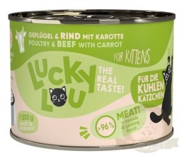 Lucky Lou Lifestage Kitten Drób i wołowina puszka 200g