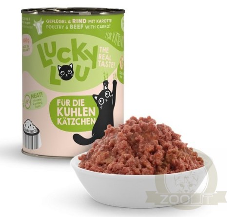 Lucky Lou Lifestage Kitten Drób i wołowina puszka 400g Lucky Lou Lifestage Kitten Drób i wołowina puszka 400g