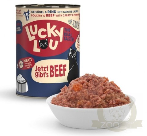 Lucky Lou Lifestage Senior Drób i wołowina puszka 400g Lucky Lou Lifestage Senior Drób i wołowina puszka 400g