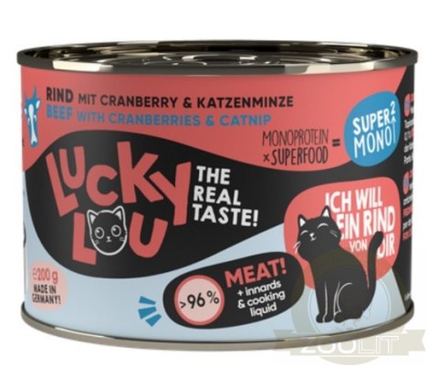 Lucky Lou SuperMono Wołowina puszka 200g Lucky Lou SuperMono Wołowina puszka 200g