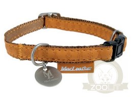 Zolux Obroża regulowana Mac Leather 20mm Żółta [522040JA]