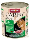 Animonda Carny Adult Wołowina, Indyk + Królik puszka 800g