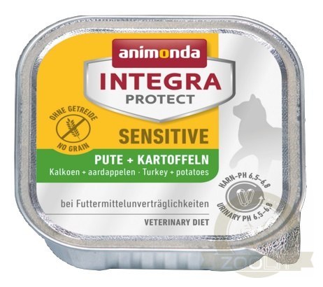 Animonda Integra Protect Sensitive dla kota - z indykiem i ziemniakami tacka 100g Animonda Integra Protect Sensitive dla kota - z indykiem i ziemniakami tacka 100g