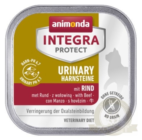Animonda Integra Protect Urinary Harnsteine Oxalate dla kota - z wołowiną tacka 100g Animonda Integra Protect Urinary Harnsteine Oxalate dla kota - z wołowiną tacka 100g