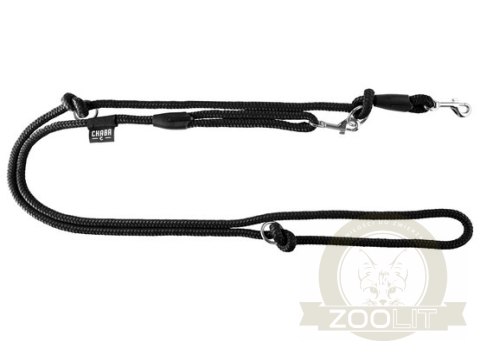 CHABA Smycz linka regulowana - 14mm x 138/260cm czarna CHABA Smycz linka regulowana - 14mm x 138/260cm czarna