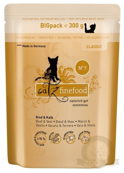 Catz Finefood Classic N.07 Wołowina i cielęcina saszetka 300g Catz Finefood Classic N.07 Wołowina i cielęcina saszetka 300g