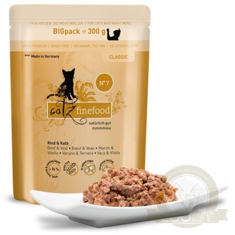 Catz Finefood Classic N.07 Wołowina i cielęcina saszetka 300g Catz Finefood Classic N.07 Wołowina i cielęcina saszetka 300g