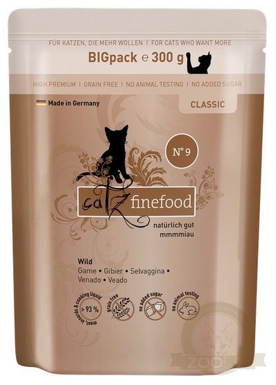 Catz Finefood Classic N.09 Dziczyzna saszetka 300g Catz Finefood Classic N.09 Dziczyzna saszetka 300g